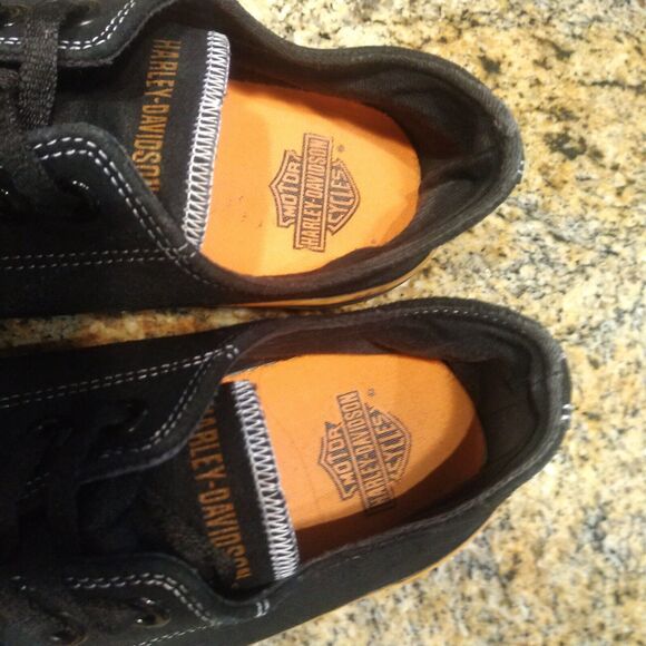 Harley-Davidson Men’s D93197 Biker Motorcycle Casual Shoes Black Orange Size 12 - Picture 11 of 12